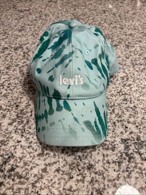 Levi's Teal and Mint Tie-Dye Baseball Cap